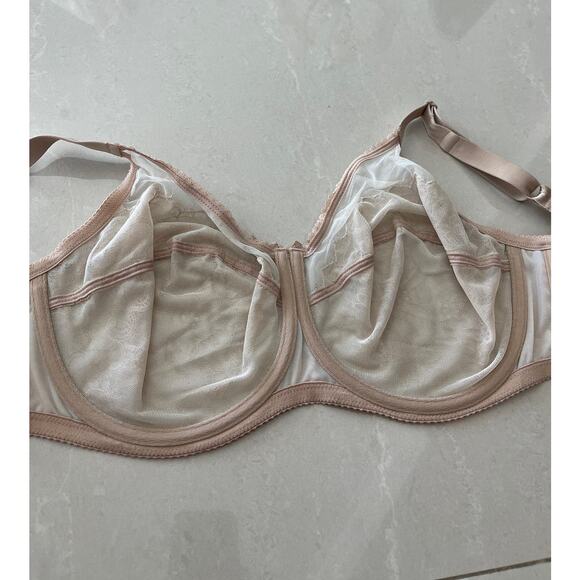 Wacoal Lace Full Figure Bra Style #855186, Size 38DDD, Toast Color - Picture 7 of 10